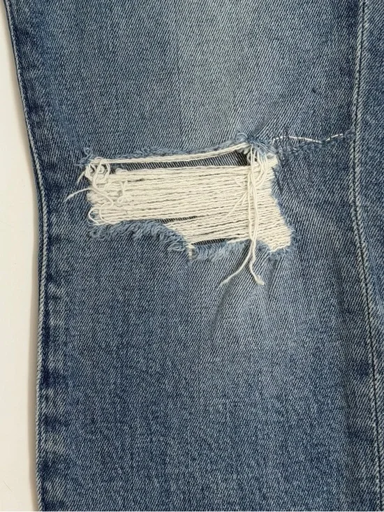 MOTHER The Looker Ankle Step Fray Jeans 26 Distressed Raw Hem High Rise - Picture 5 of 14